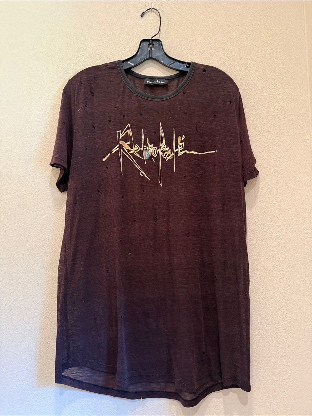 Retrofete distressed sheer Graphic T‑Shirt